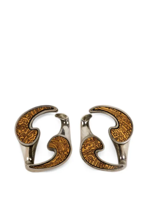 ETRO dual-finish Paisley earrings