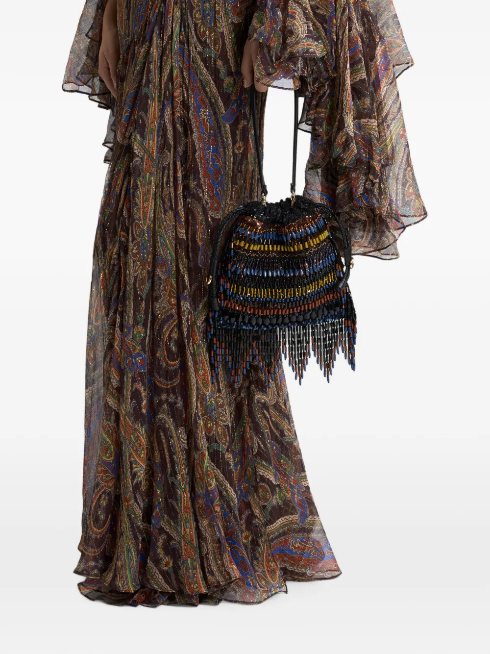 ETRO Kleine Kalispera tas met pailletten en kralen Zwart