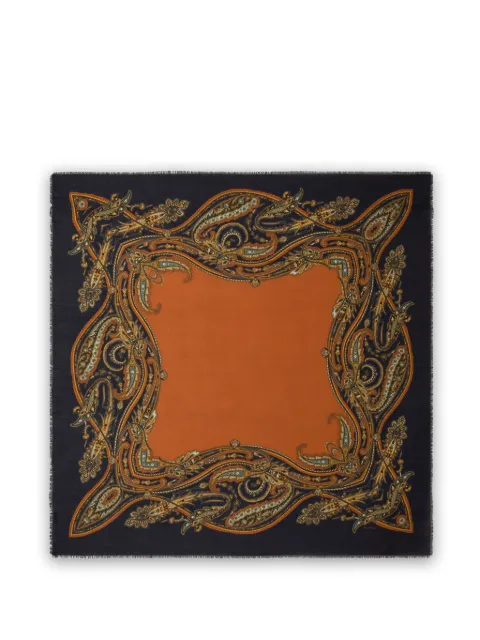 ETRO wool and silk shawl with paisley motif
