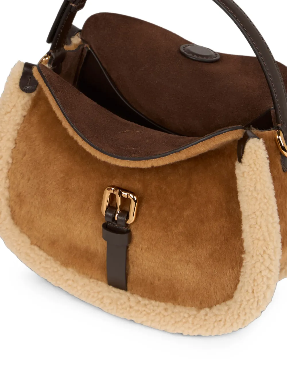 ETRO Kleine Pony lammy schoudertas Bruin