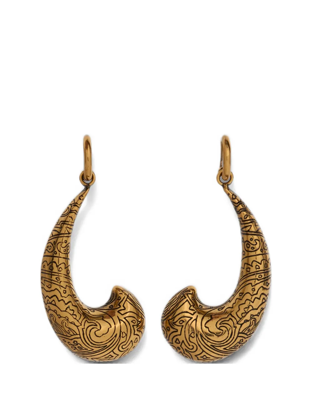 ETRO enamelled Paisley earrings - Gold