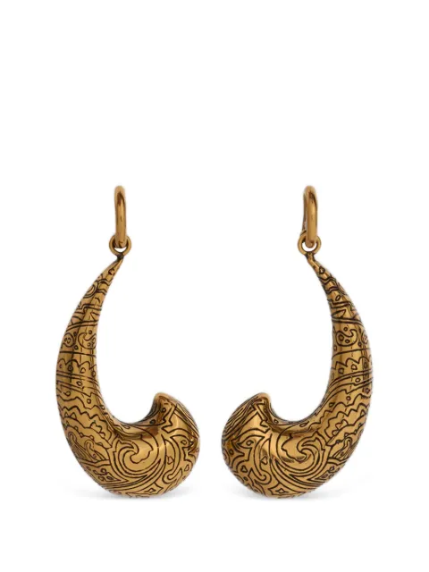 ETRO enamelled Paisley earrings