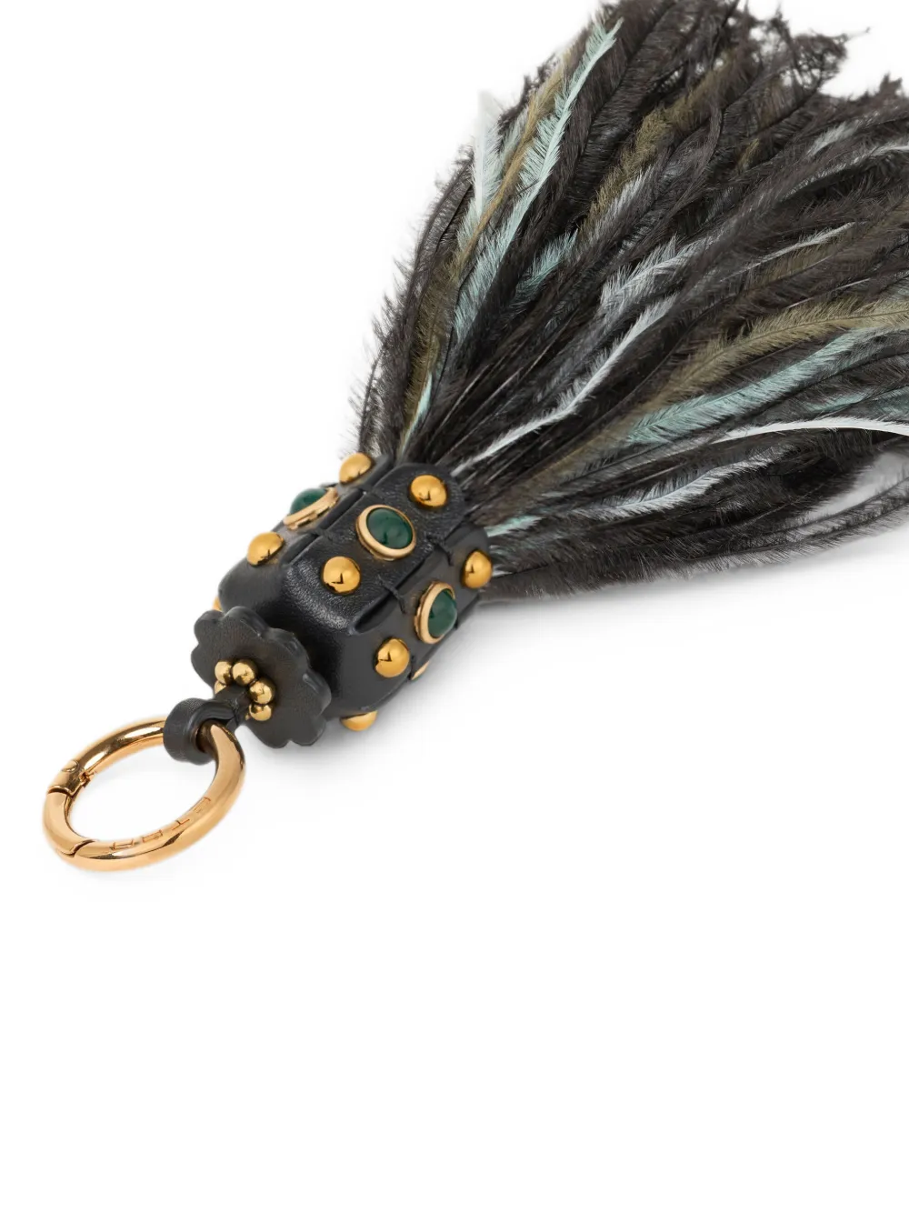 ETRO Tassenbedel met studs en veren Zwart