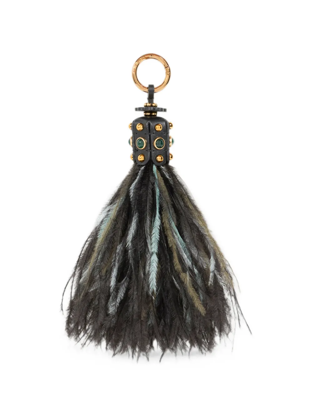 ETRO Tassenbedel met studs en veren Zwart