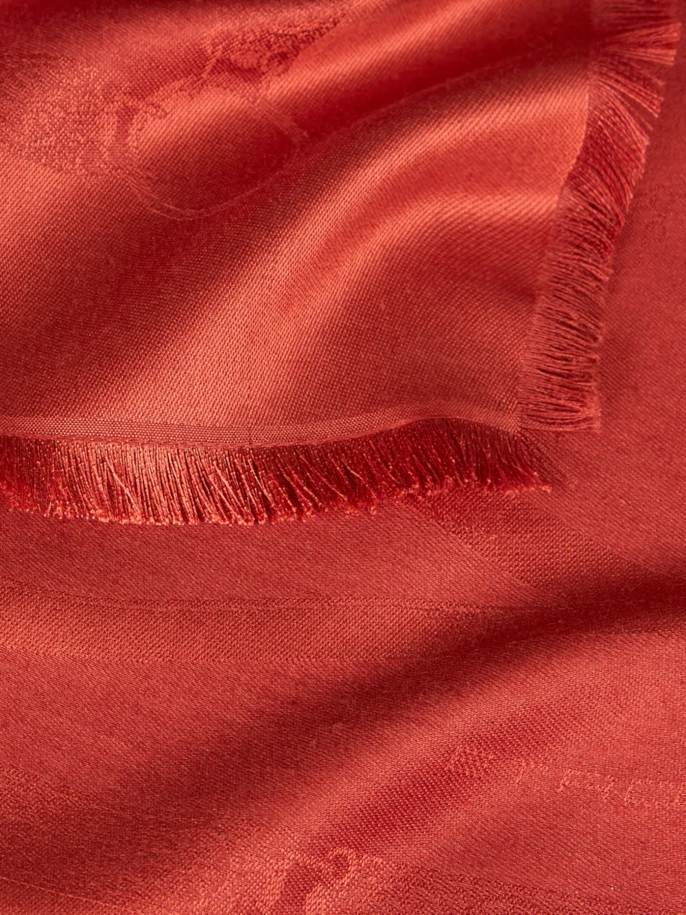 ETRO Zijden en wollen sjaal met jacquard en bedel-patroon Rood