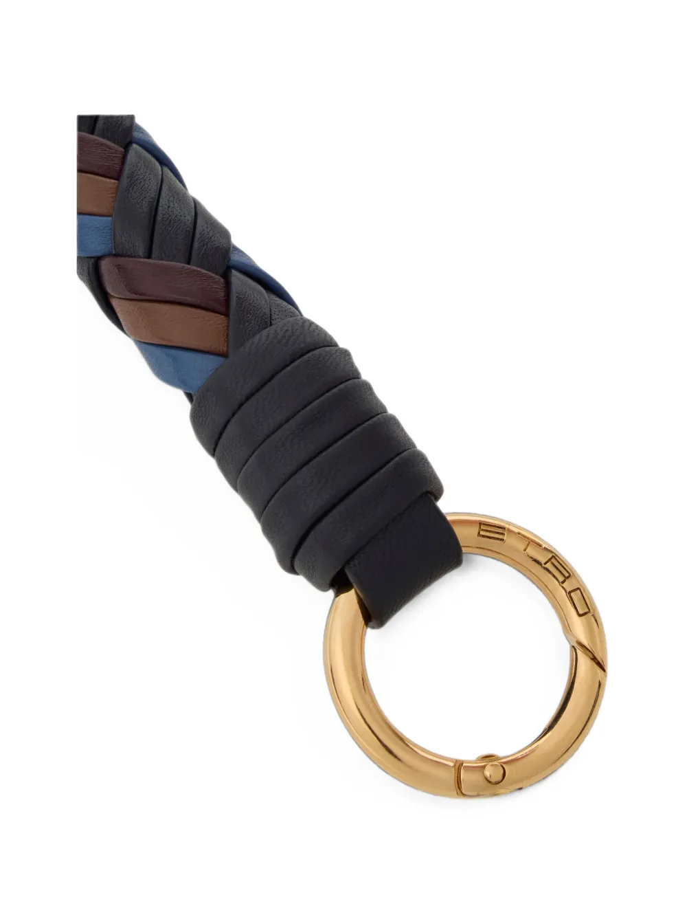 ETRO Geweven leren handvat Blauw