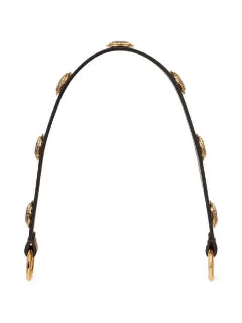 ETRO leather bag handle with oval-shaped studs