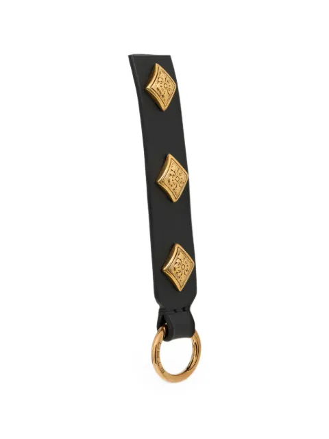 ETRO leather bag handle with diamond-shaped studs