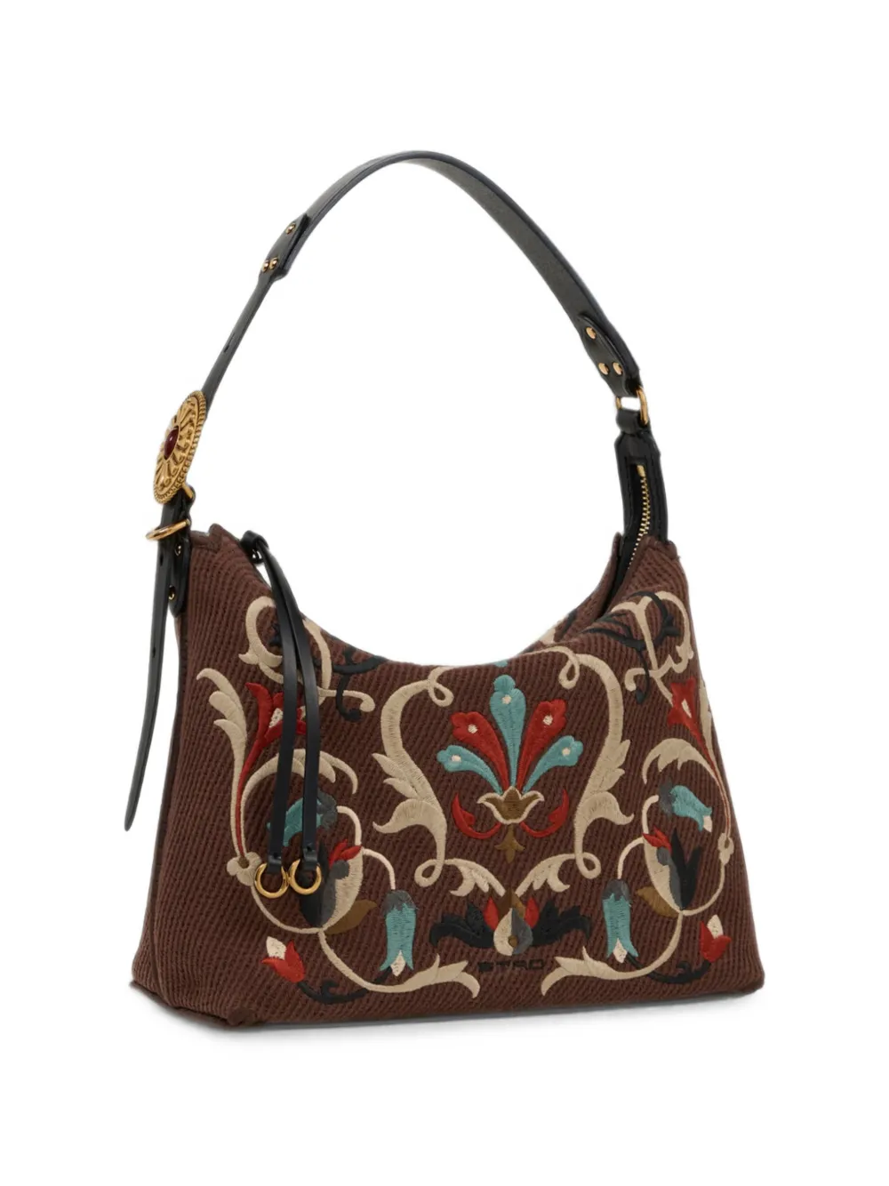 ETRO Medium Rosette canvas tas met borduurwerk Bruin