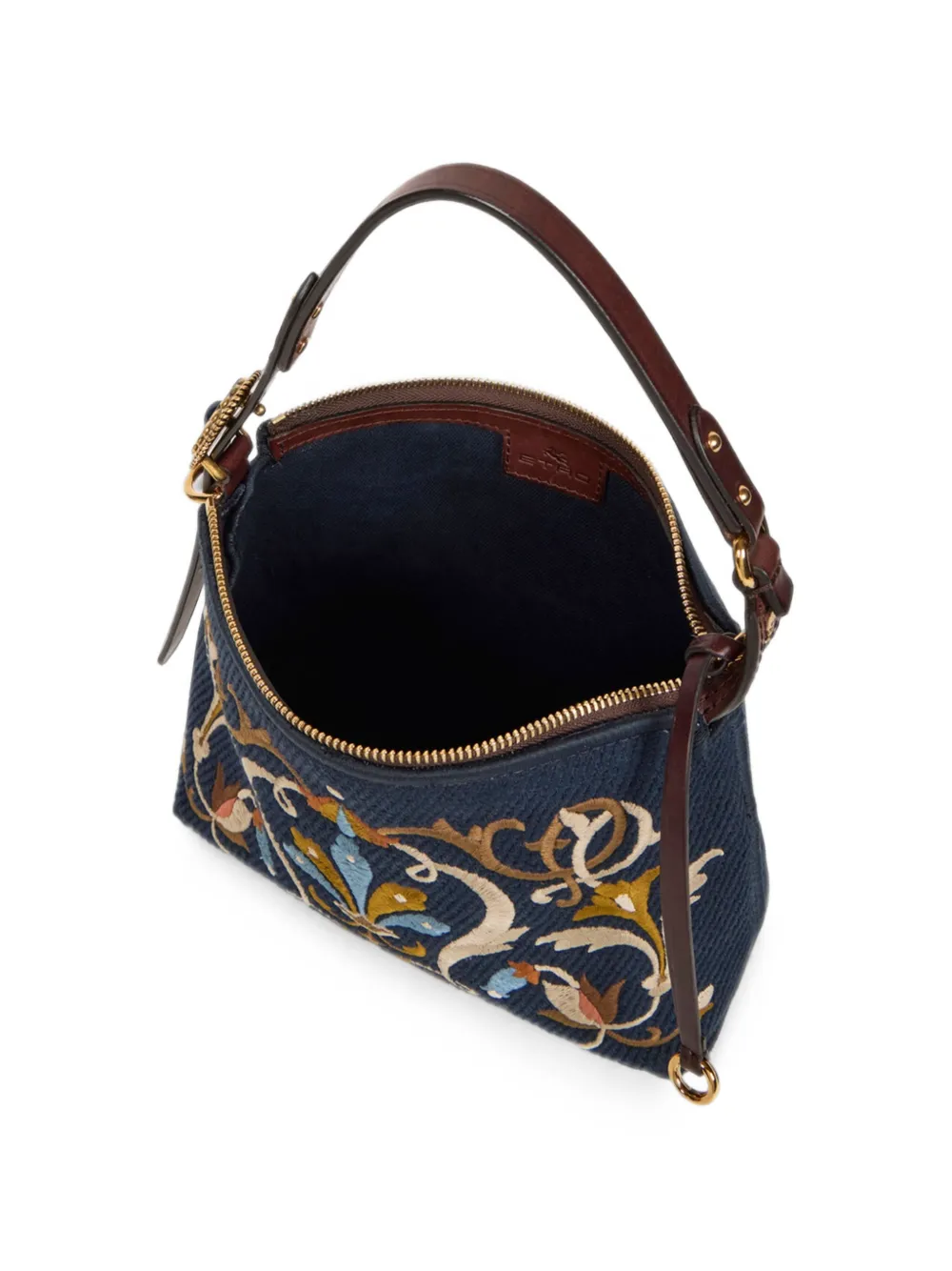 ETRO Rosette kleine canvas tas met borduurwerk Blauw