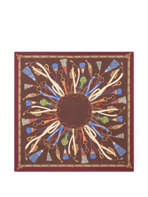 ETRO silk scarf with charm motif
