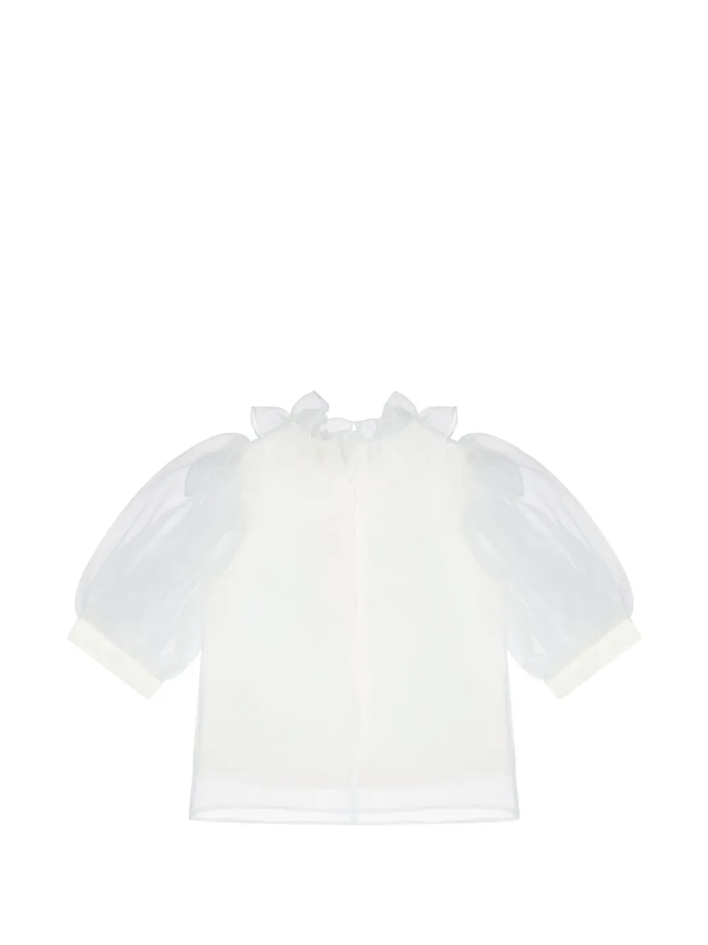 MAMA LUMA KIDS Tweedelige shirt en rok set met bloemenprint en ruches Wit