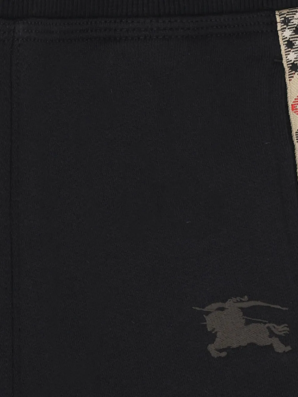 Burberry Kids Geruite shorts met EKD-print Zwart
