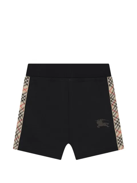 Burberry Kids Check-panel EKD-print shorts