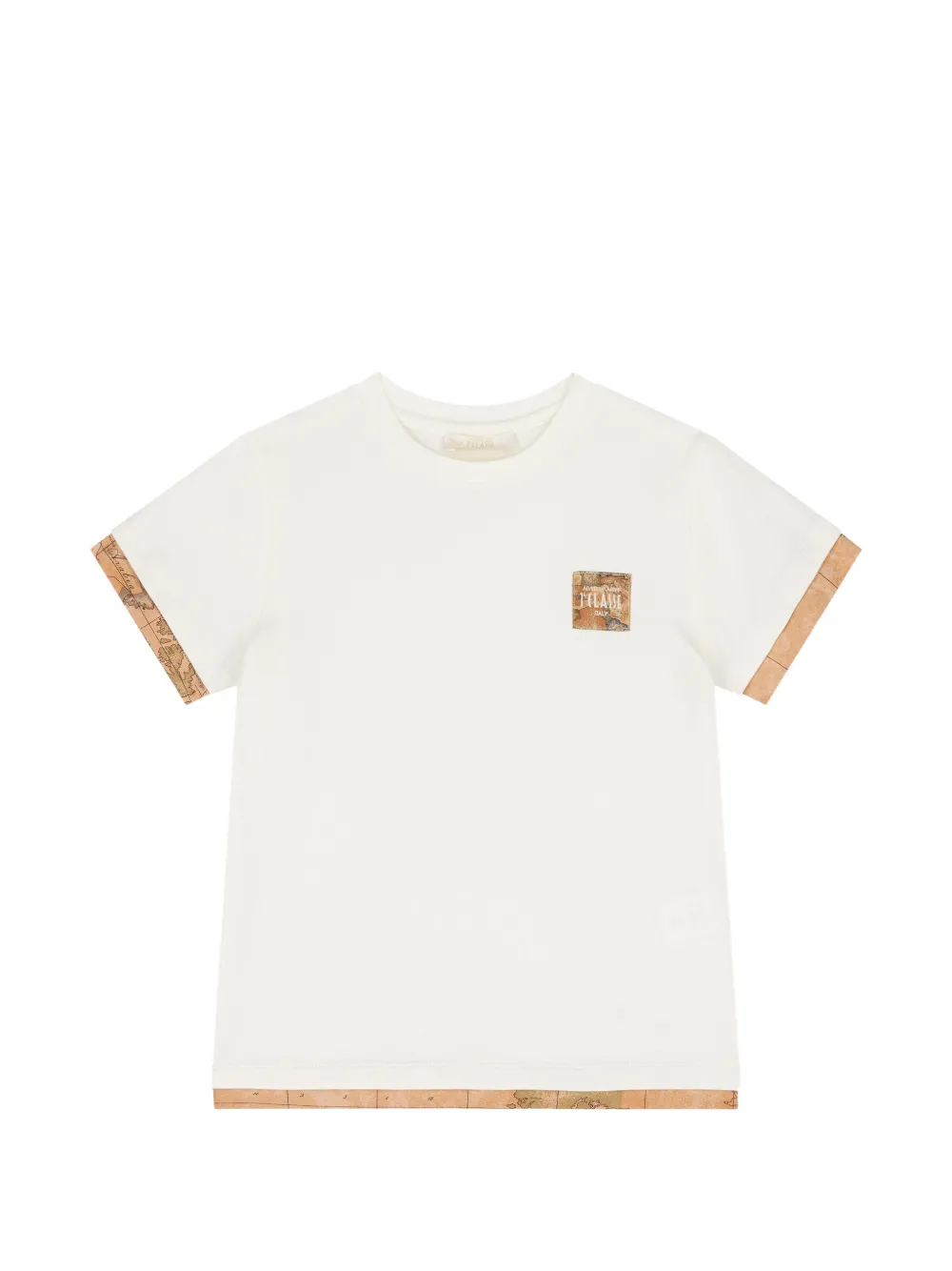 Alviero Martini Kids Geo Map-print T-shirt - Bianco