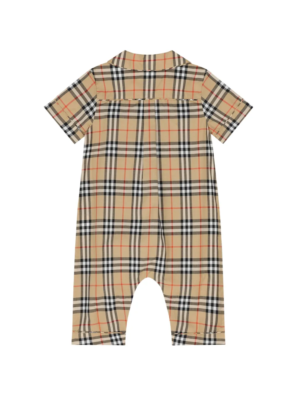 Burberry Kids Geruite romper Beige