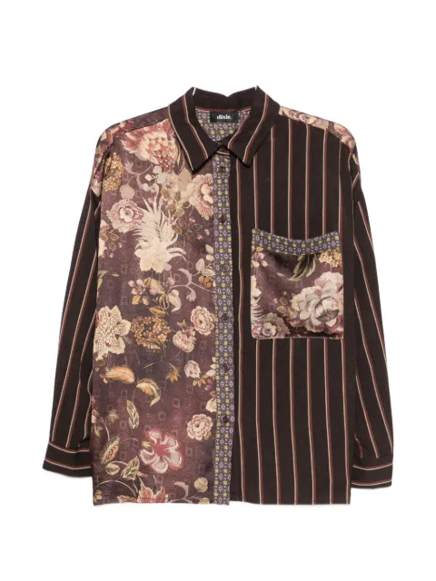 DIXIE floral-print striped shirt