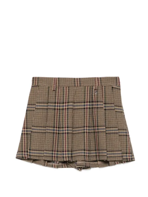 DIXIE check pleated shorts
