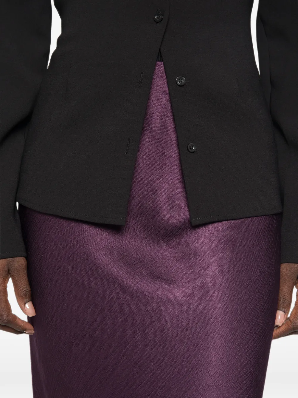 DIXIE Rok met satijnen afwerking Paars