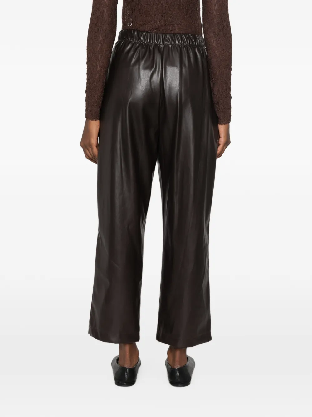 DIXIE Broek van imitatieleer Bruin