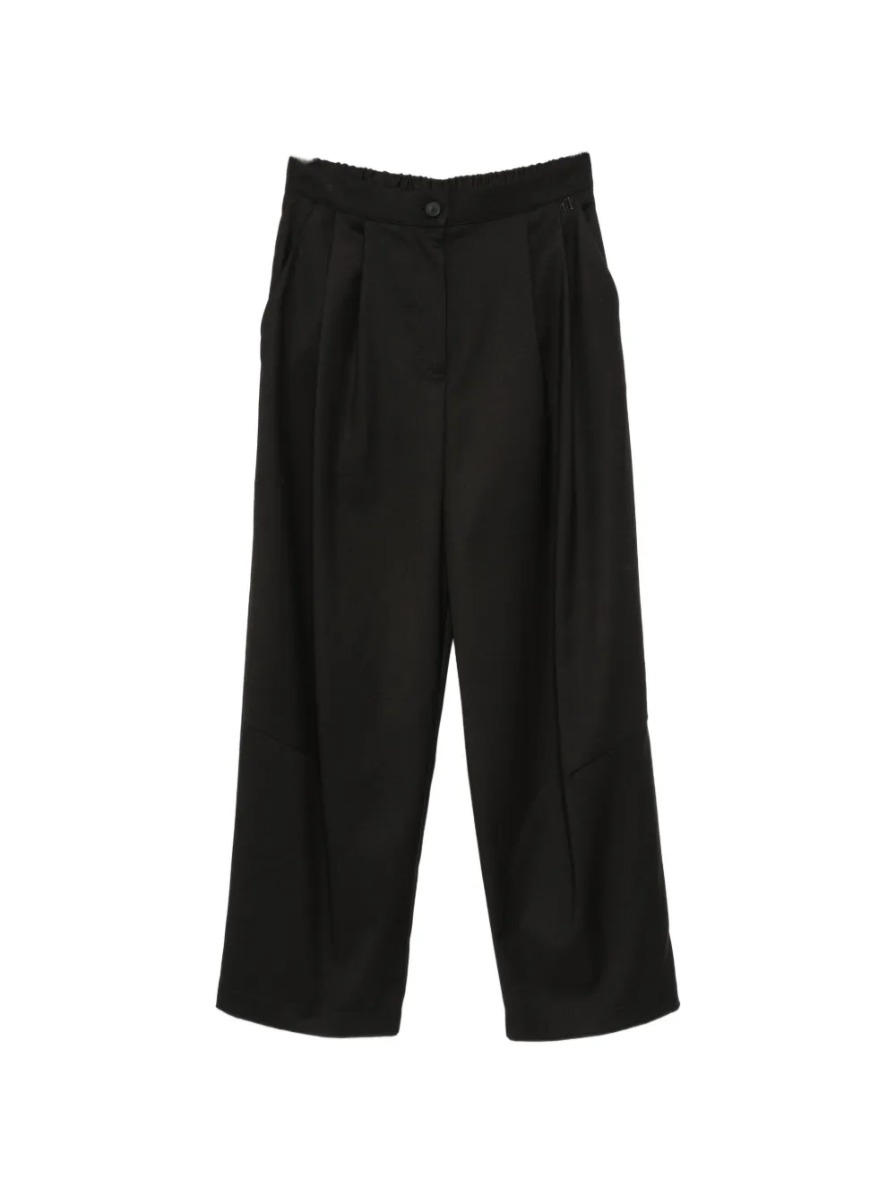 DIXIE Wide-Leg-Hose mit Bundfalten - Schwarz