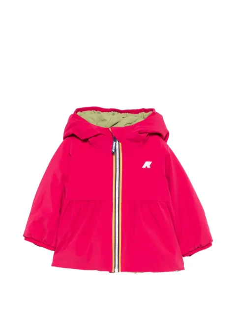 K Way Kids hooded ruffled jacket