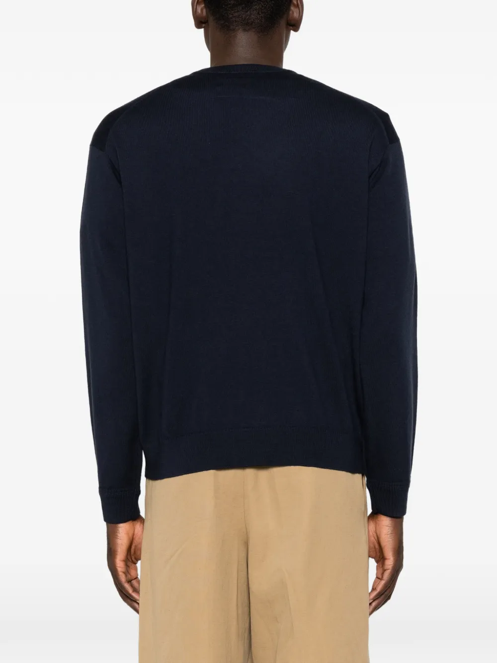 Maison Kitsuné Trui met vossenkop-patch Blauw