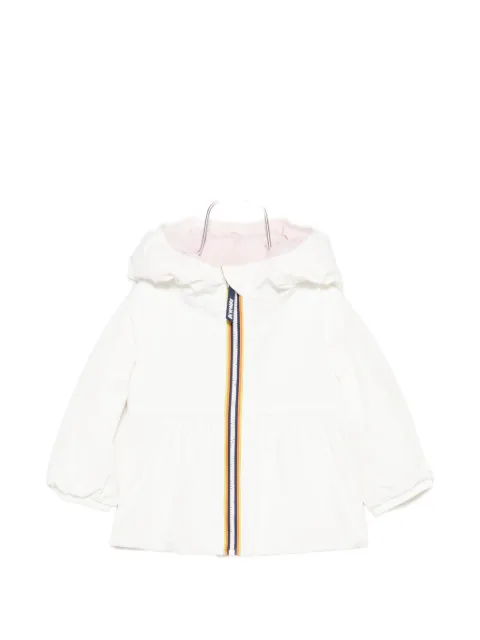 K Way Kids hooded ruffled jacket