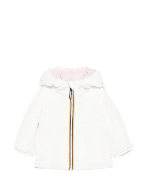 K Way Kids hooded ruffled jacket