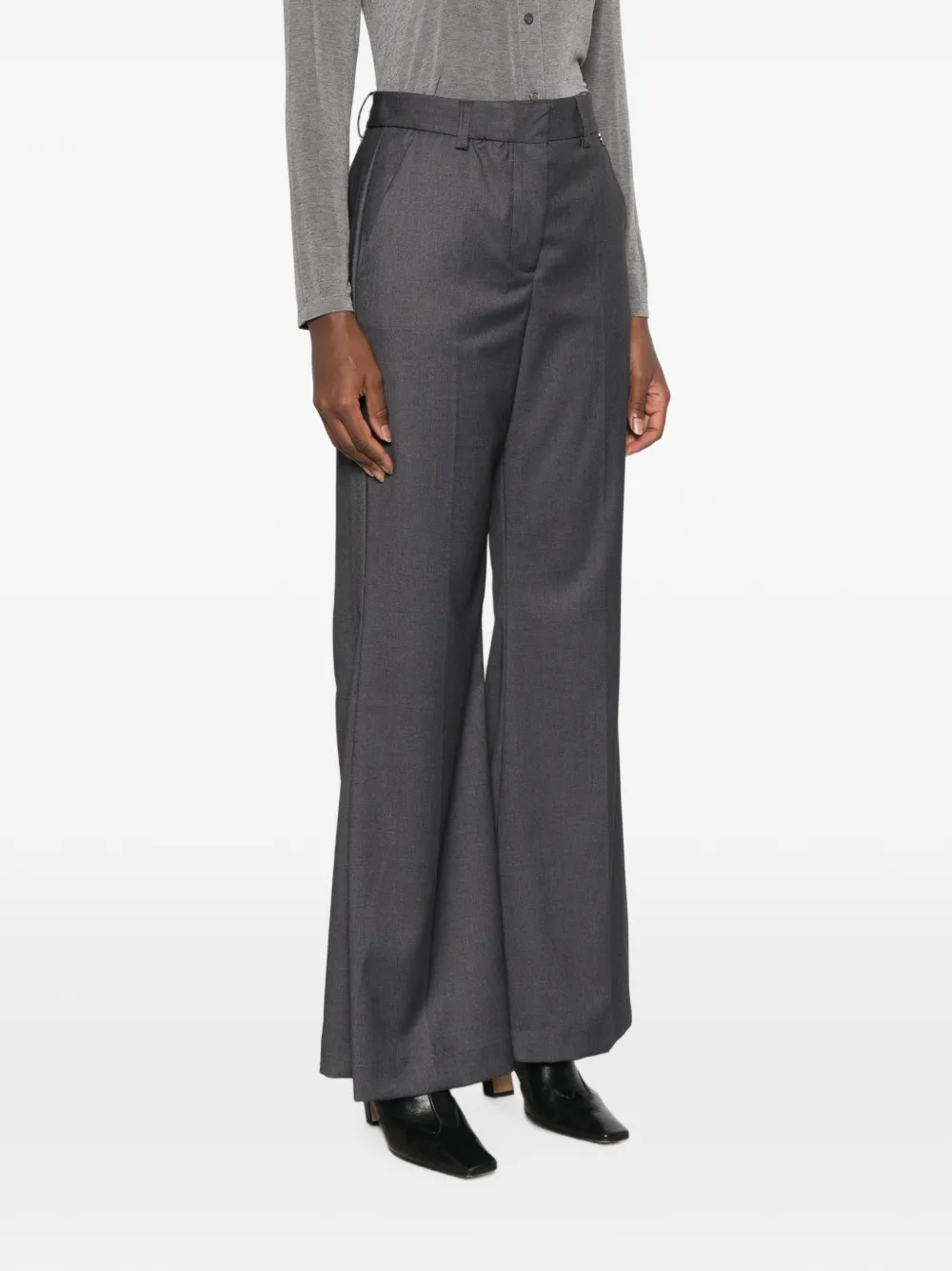 DIXIE Geplooide broek Grijs