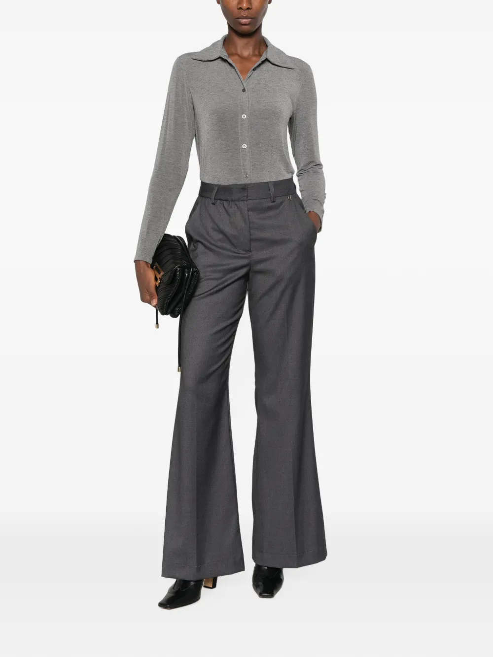 DIXIE Geplooide broek Grijs
