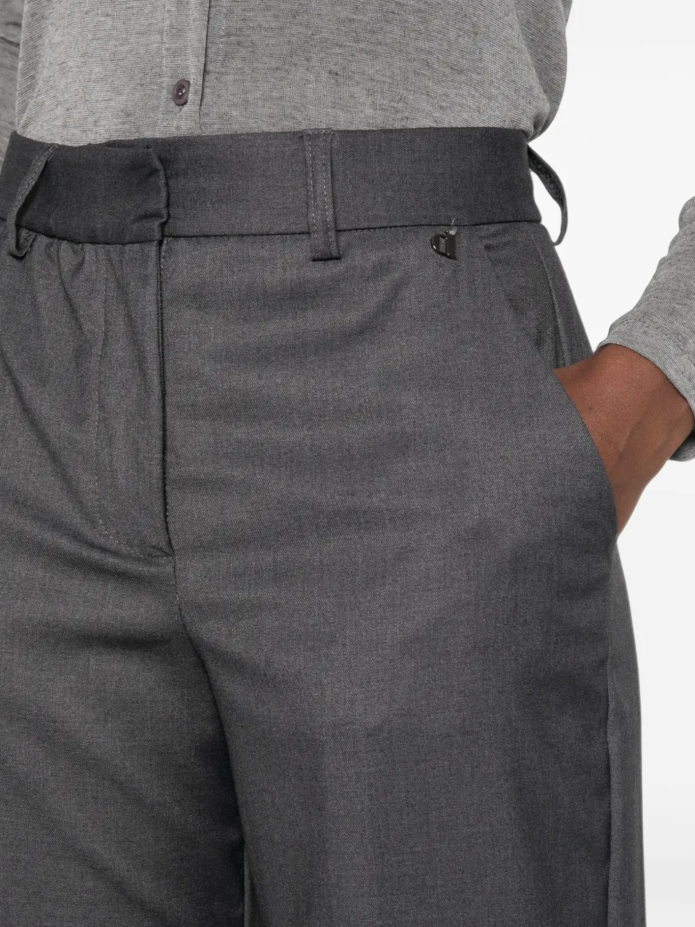 DIXIE Geplooide broek Grijs