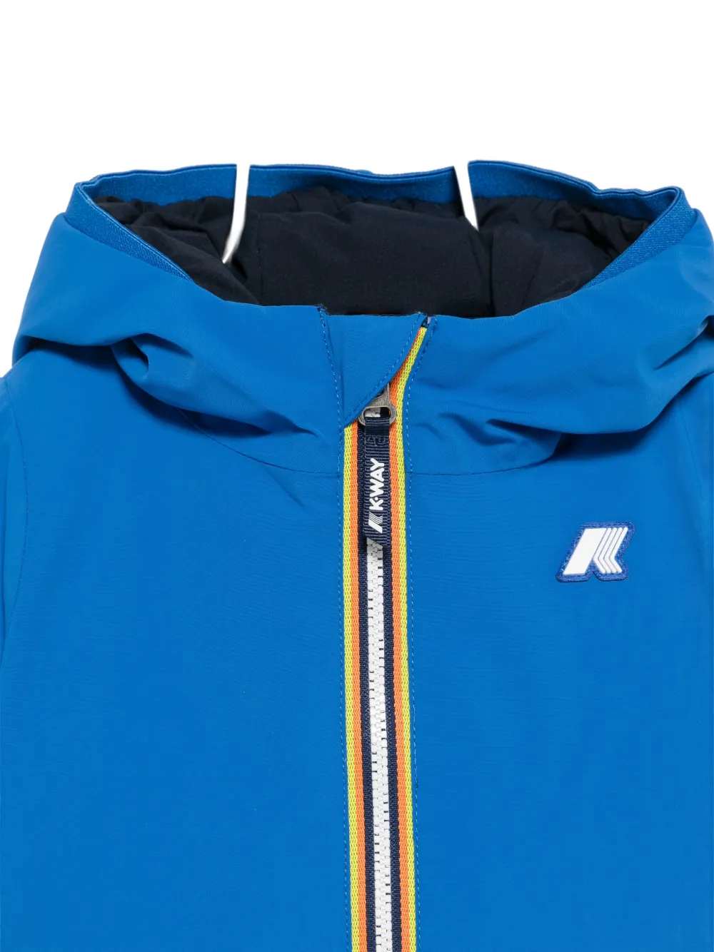 K Way Kids Jack met capuchon en rits Blauw