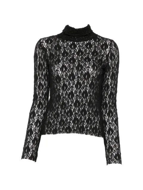 DIXIE lace roll-neck top
