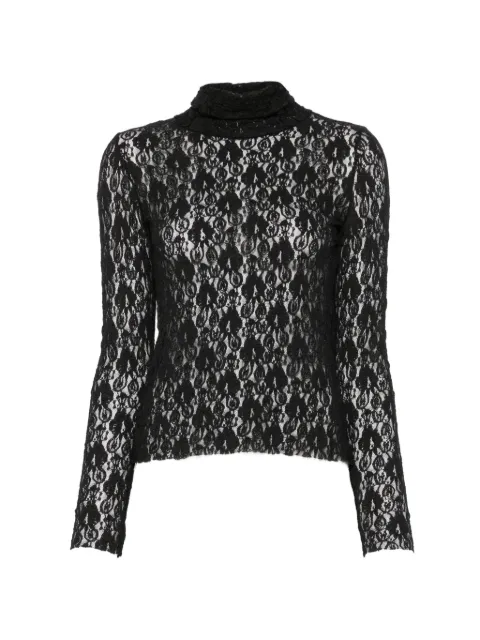 DIXIE lace roll-neck top