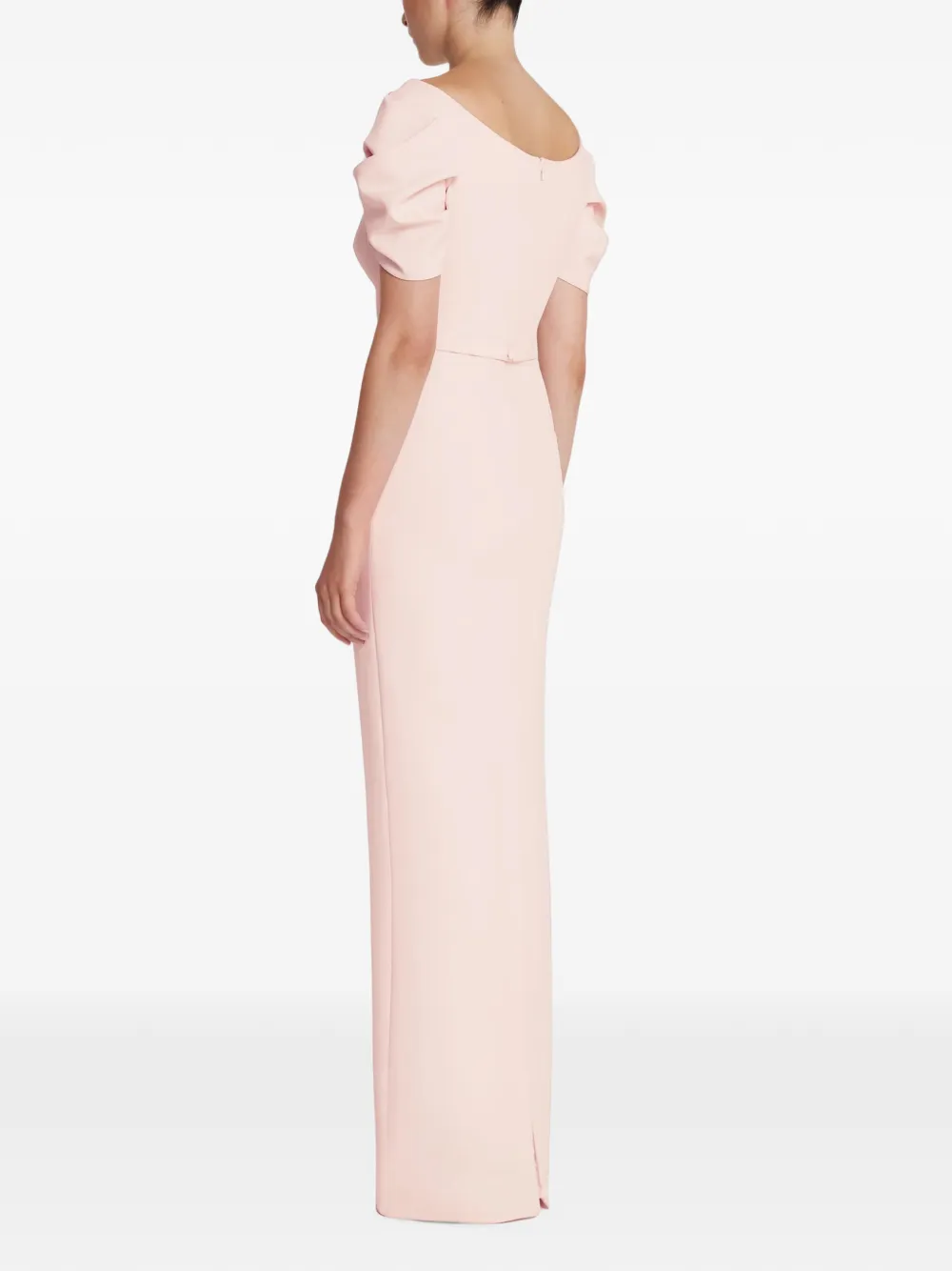 Safiyaa Vanna Sculptural-sleeve Maxi Dress in Pink, view 4