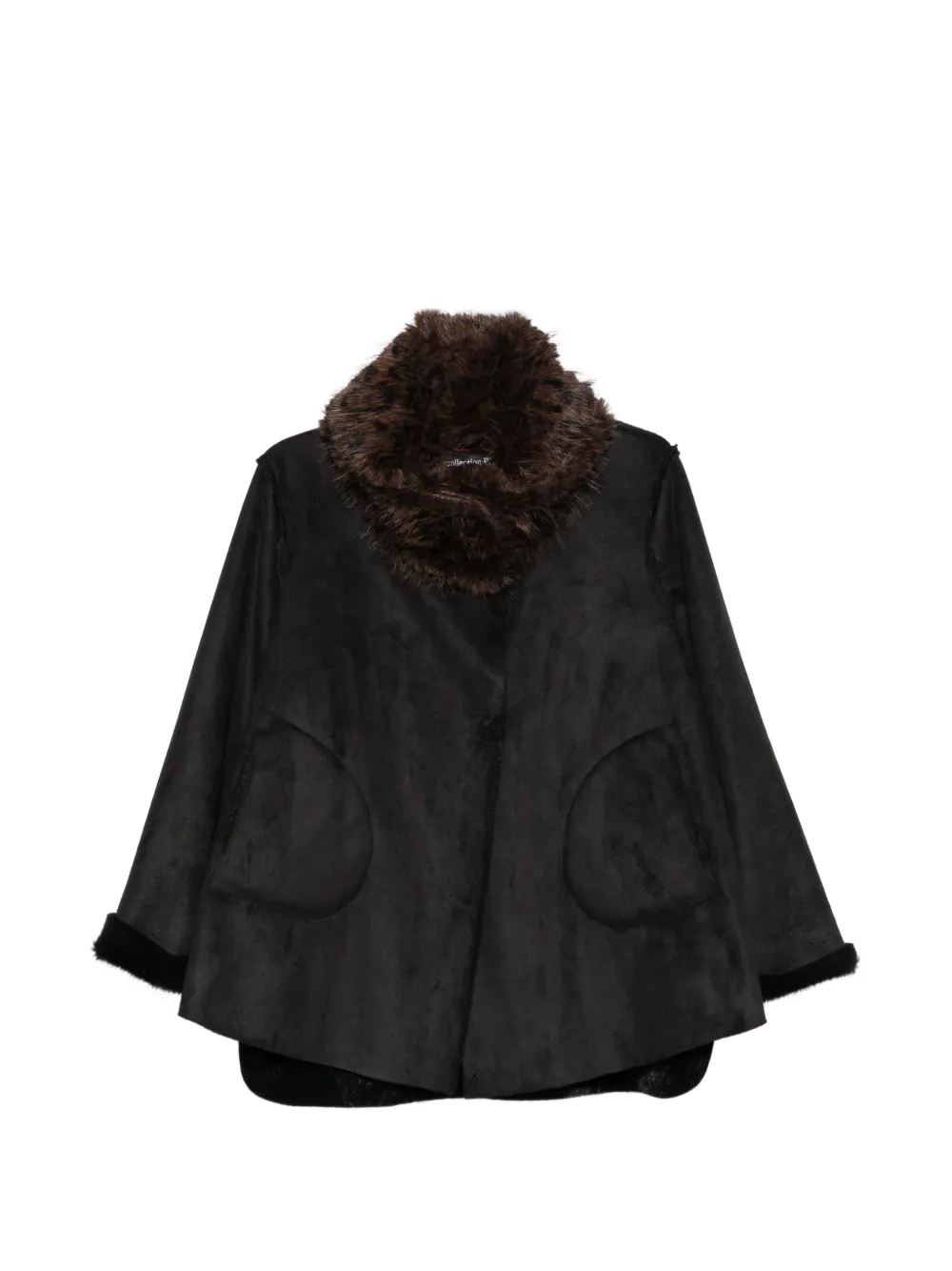 COLLECTION PRIVEE? faux-fur collar coat