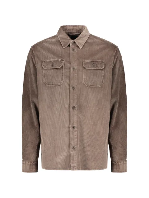 Paul & Shark corduroy flap-pocket shirt