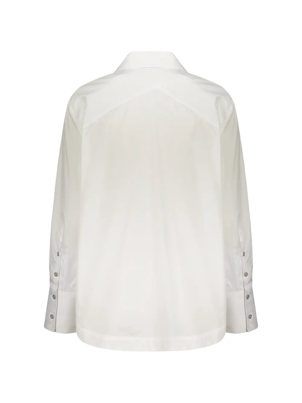 Moorer Blouse met Franse kraag en knopen Wit