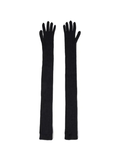 Alberta Ferretti ribbed-knit gloves