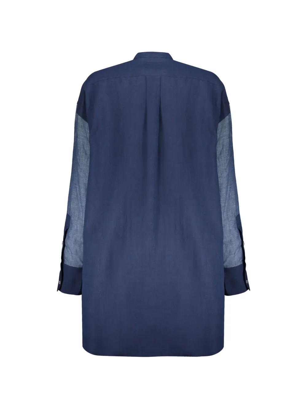 Moorer Blouse met patchwork Blauw