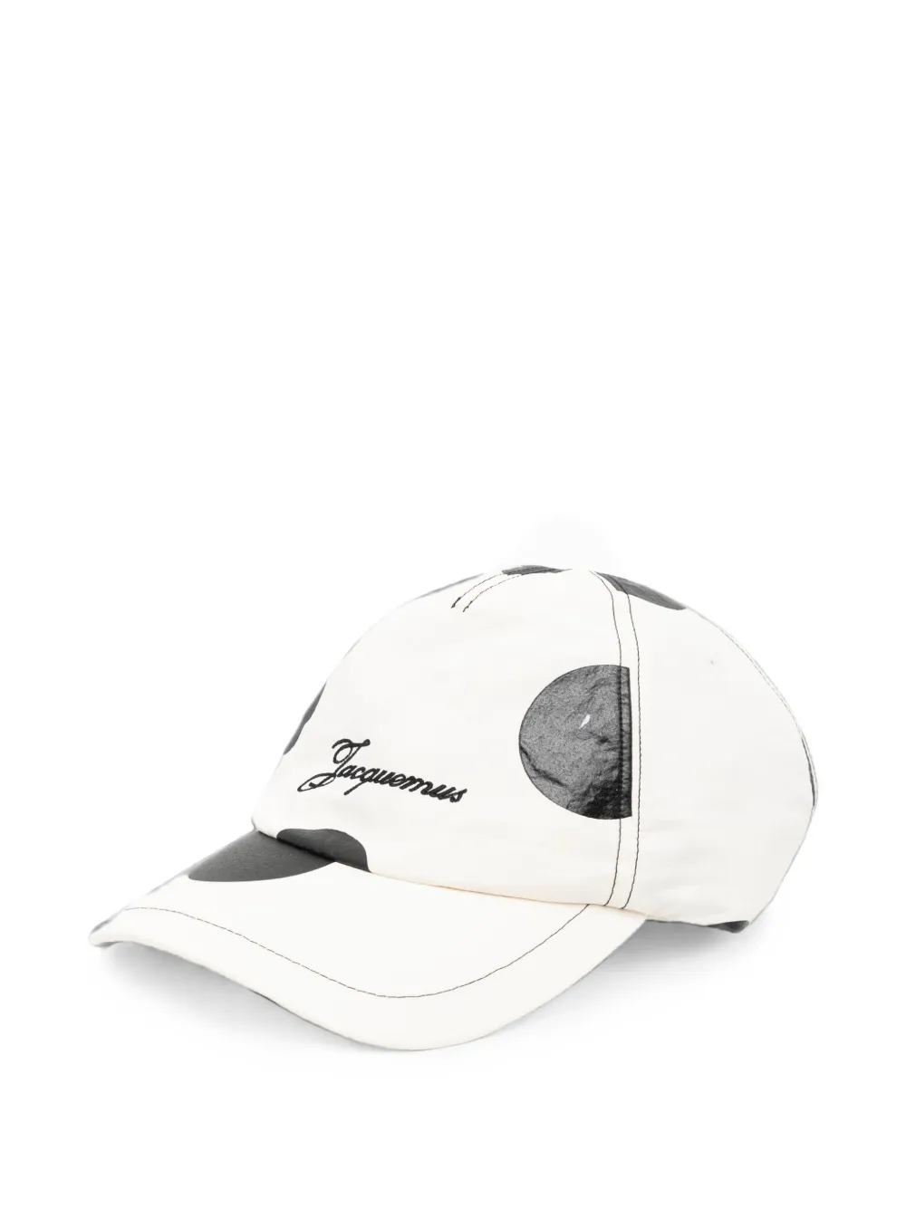 Jacquemus polka-dot logo-embroidered baseball cap - Nude