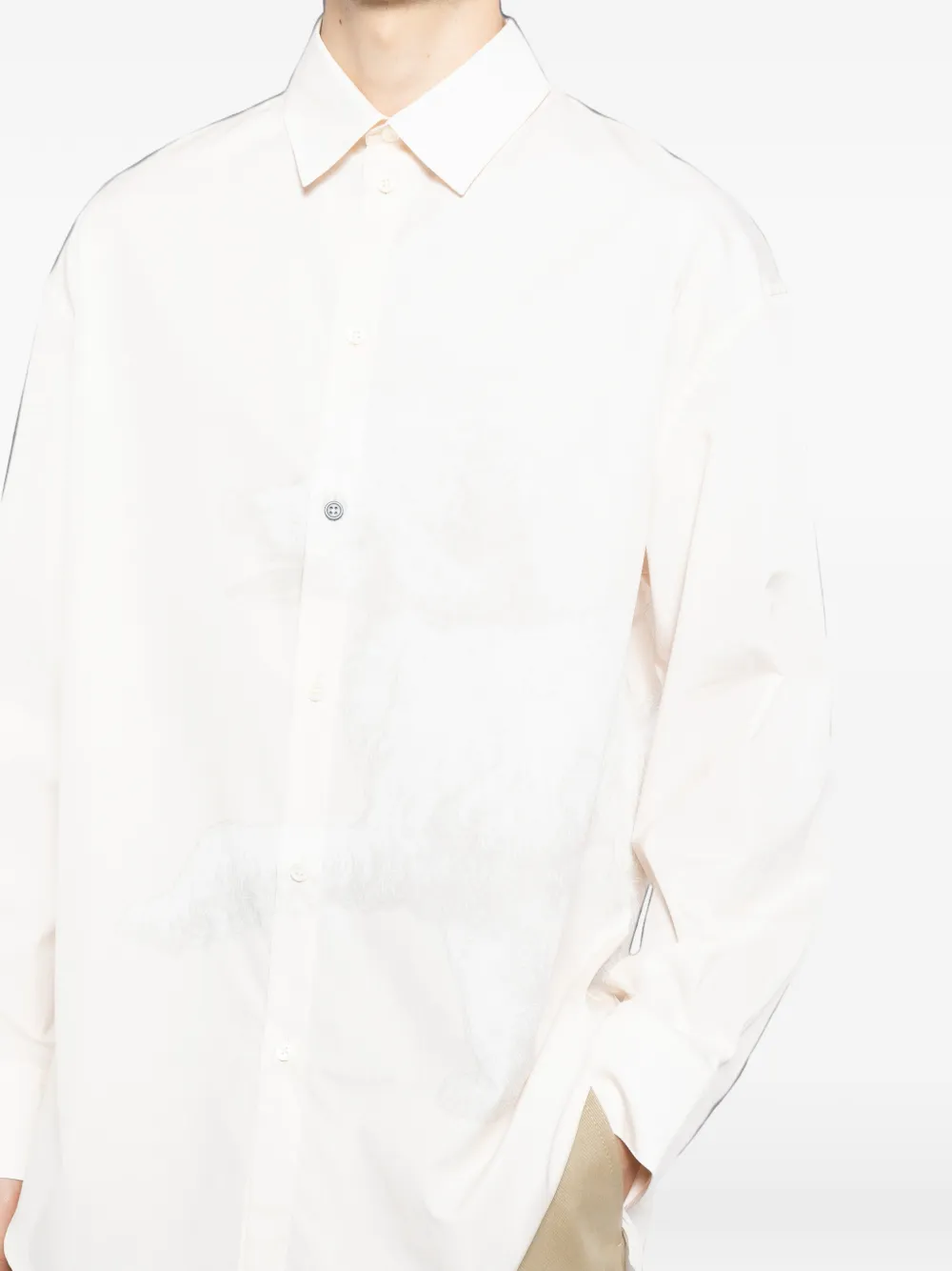 Jacquemus Overhemd met grafische print Beige
