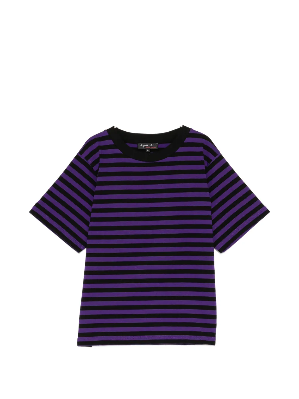 Agnès B. Striped T-shirt In Purple