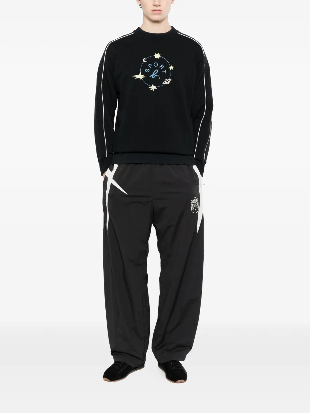 SPORT b. by agnès b. Sweater met logo Zwart
