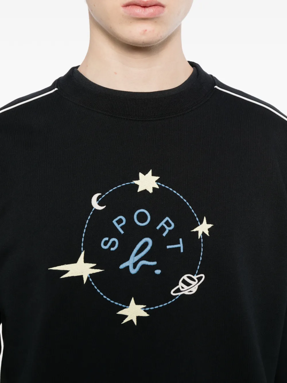 SPORT b. by agnès b. Sweater met logo Zwart