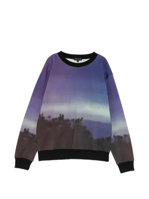 agnès b.  sudadera con estampado de paisaje