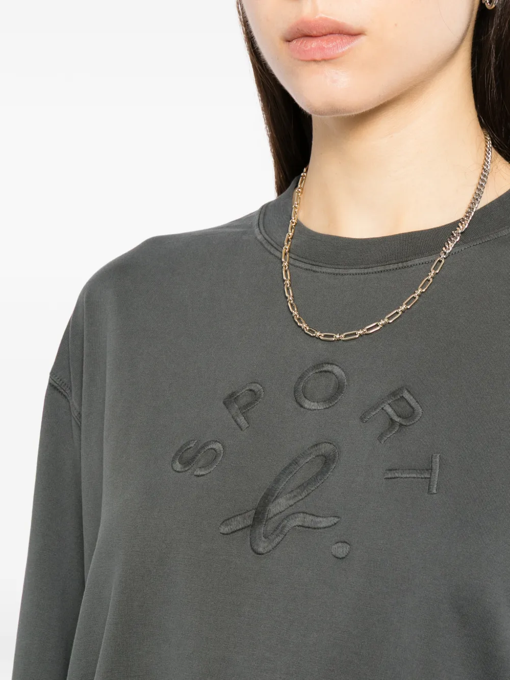 SPORT b. by agnès b. T-shirt met geborduurd logo Grijs