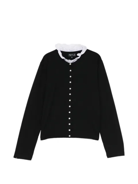 agnès b. frilled-collar cardigan