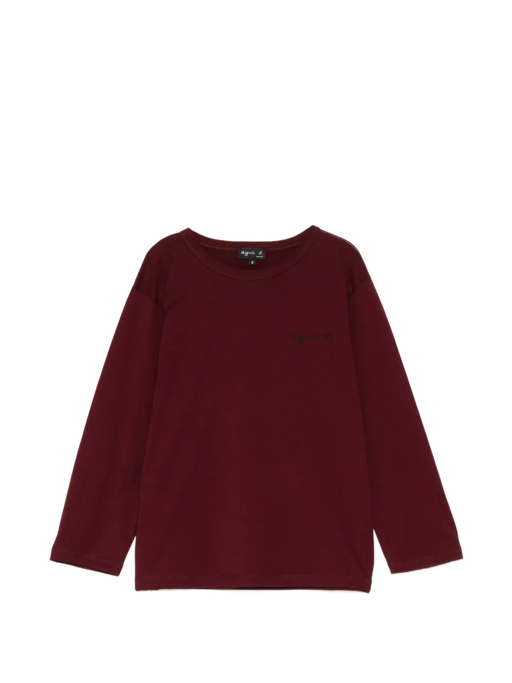 agnès b. logo-print long-sleeve T-shirt